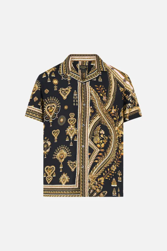 SHORT SLEEVE CAMP COLLARED SHIRT TAURUS RISING made by Camilla