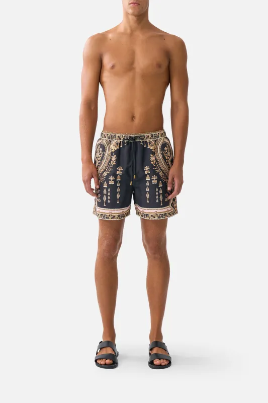 MID LENGTH BOARDSHORT WITH ELASTIC WAIST TAURUS RISING made by Camilla