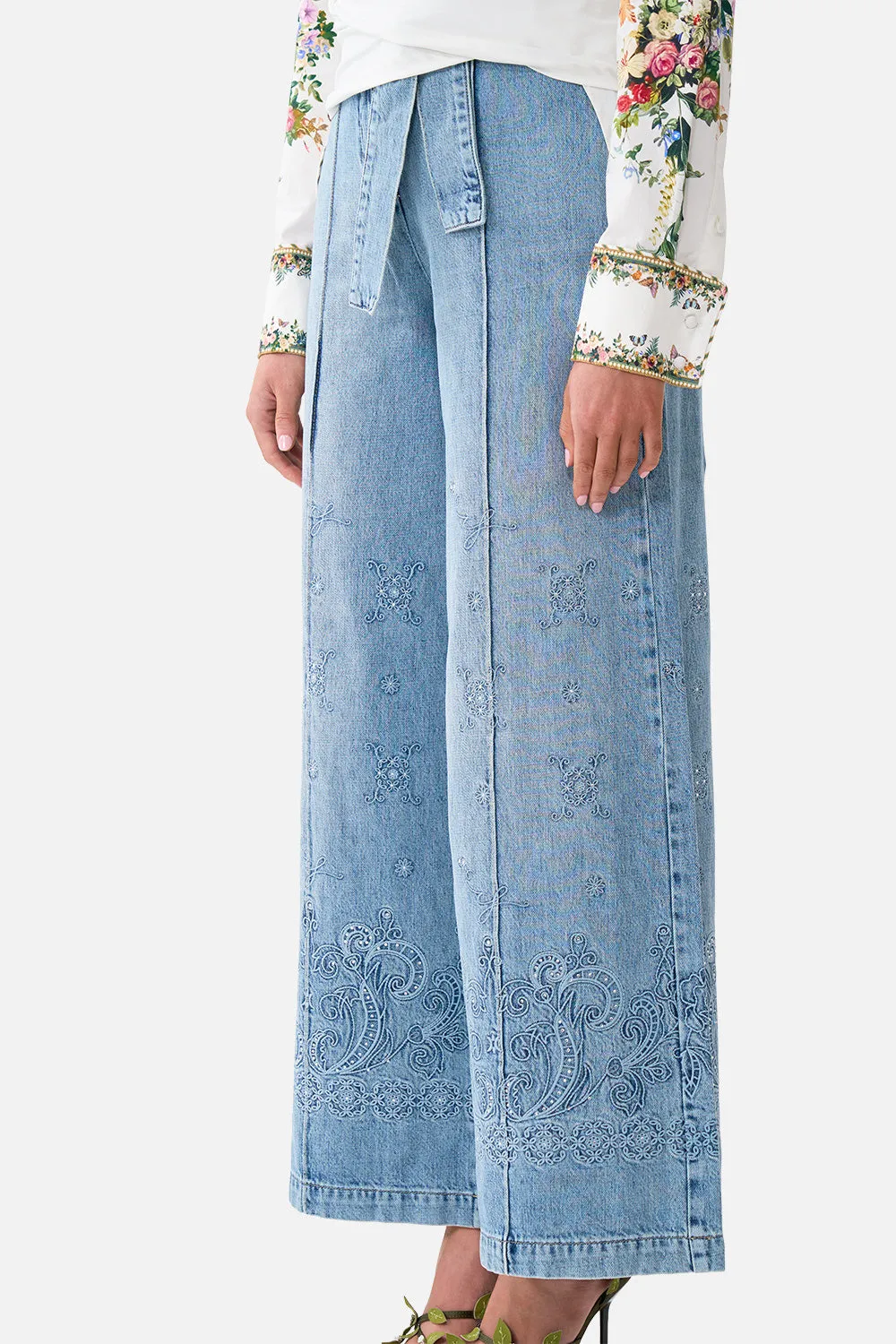 WIDE LEG BELTED JEAN DENIM sold by Camilla product image thumbnail 5