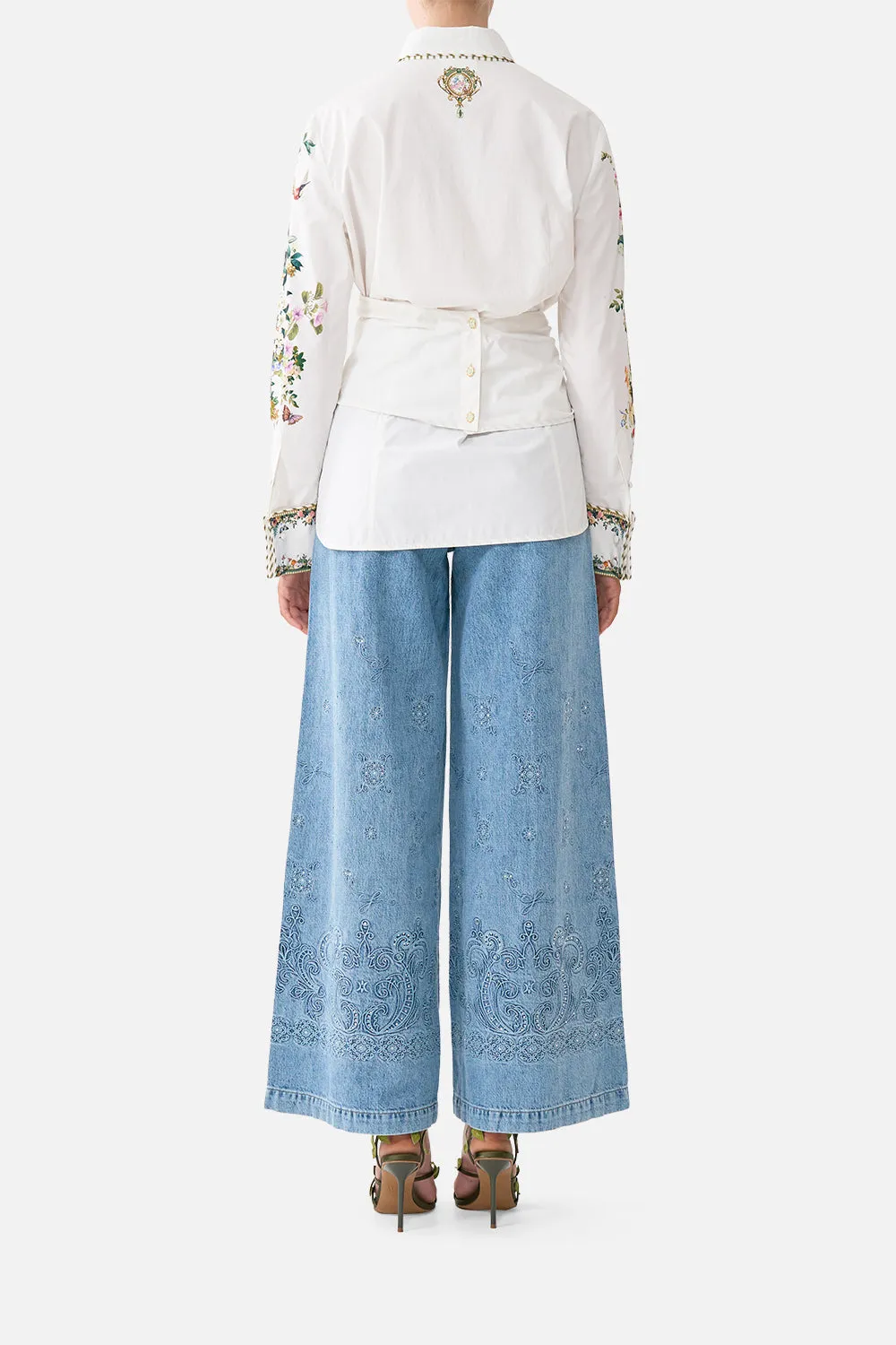 WIDE LEG BELTED JEAN DENIM sold by Camilla product image thumbnail 2