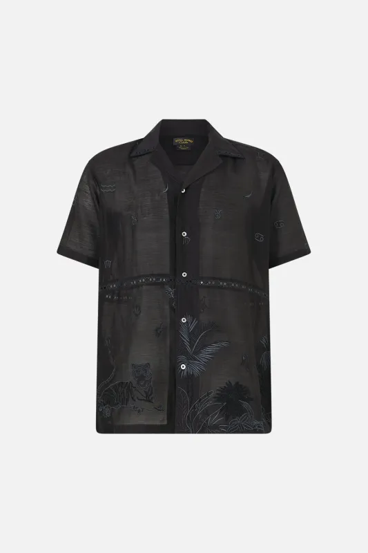 RELAXED FIT SHORT SLEEVE CAMP COLLARED SHIRT PALACE ZOOLOGY made by Camilla