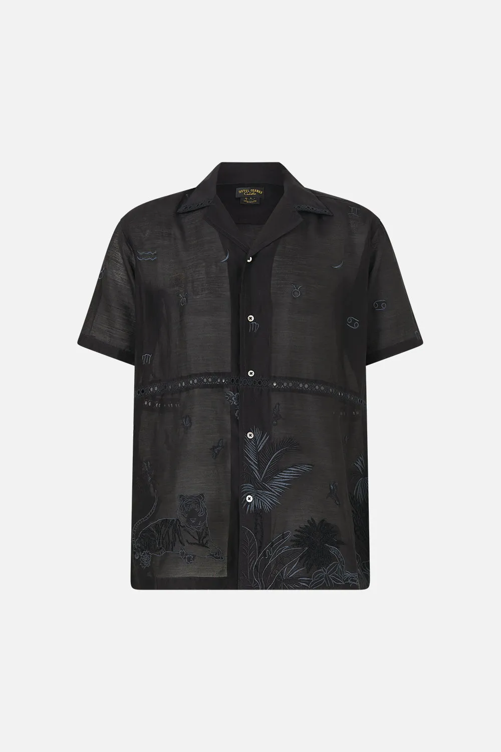 RELAXED FIT SHORT SLEEVE CAMP COLLARED SHIRT PALACE ZOOLOGY sold by Camilla