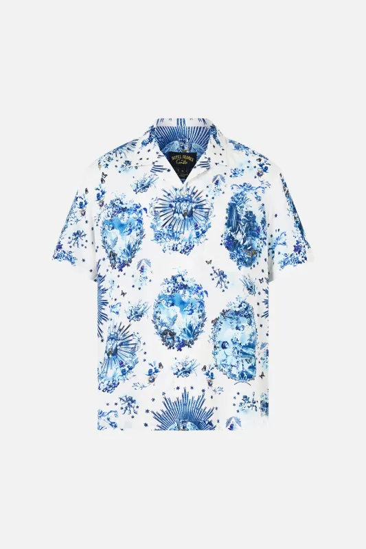 SHORT SLEEVE CAMP COLLARED SHIRT THE PORCELAIN PARLOUR made by Camilla
