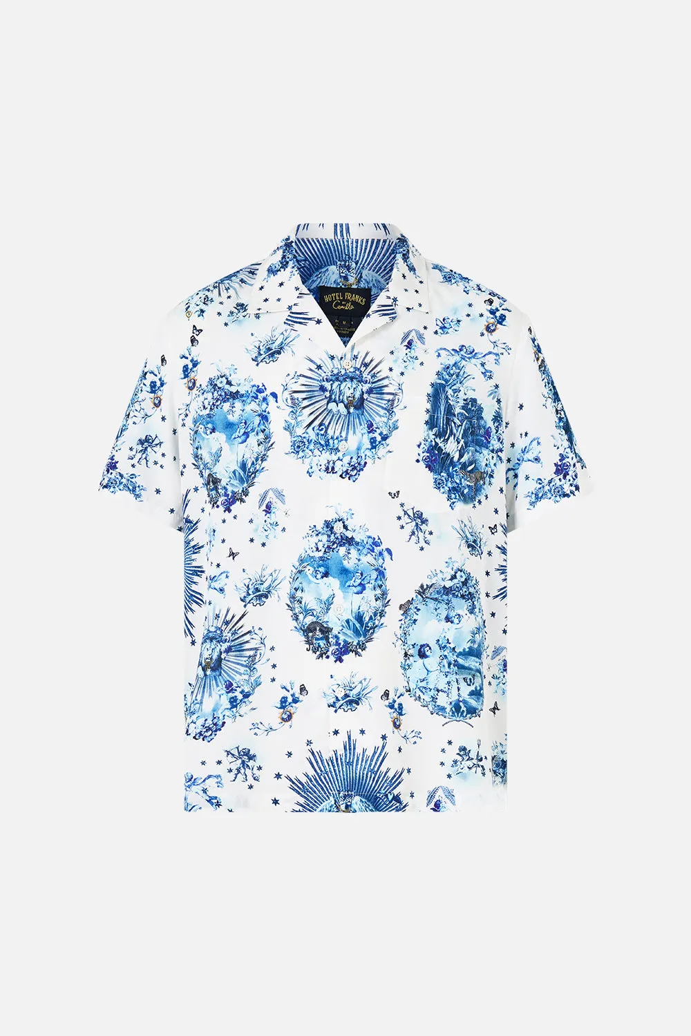 SHORT SLEEVE CAMP COLLARED SHIRT THE PORCELAIN PARLOUR sold by Camilla