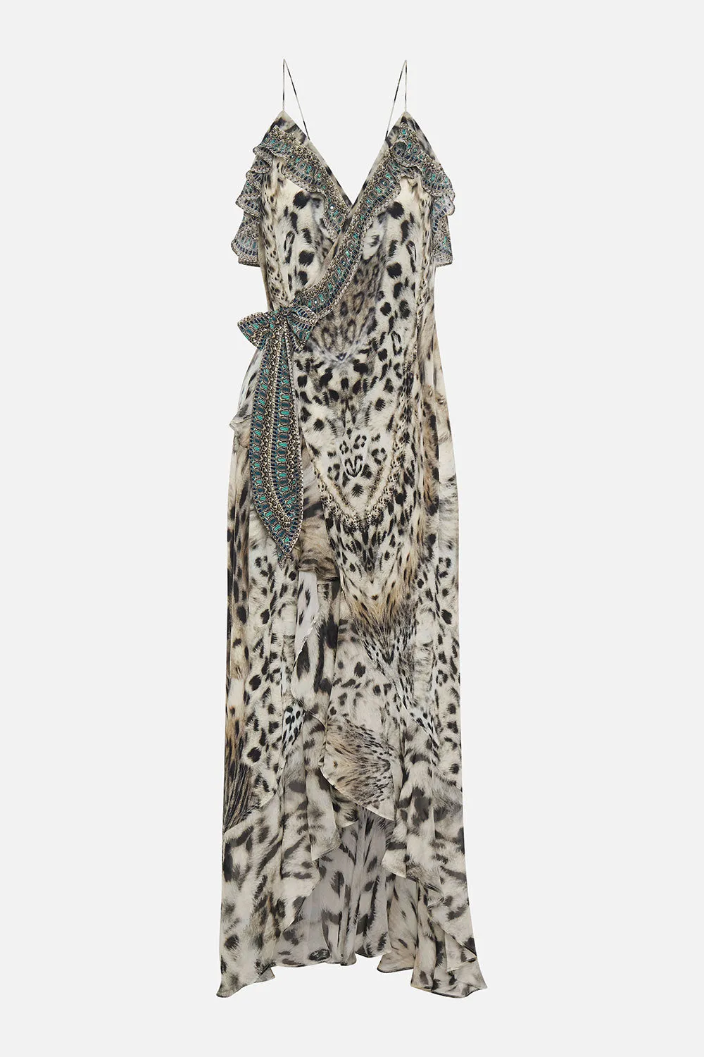 LONG WRAP DRESS WITH FRILL SNOW WHISPERS sold by Camilla product image thumbnail 3
