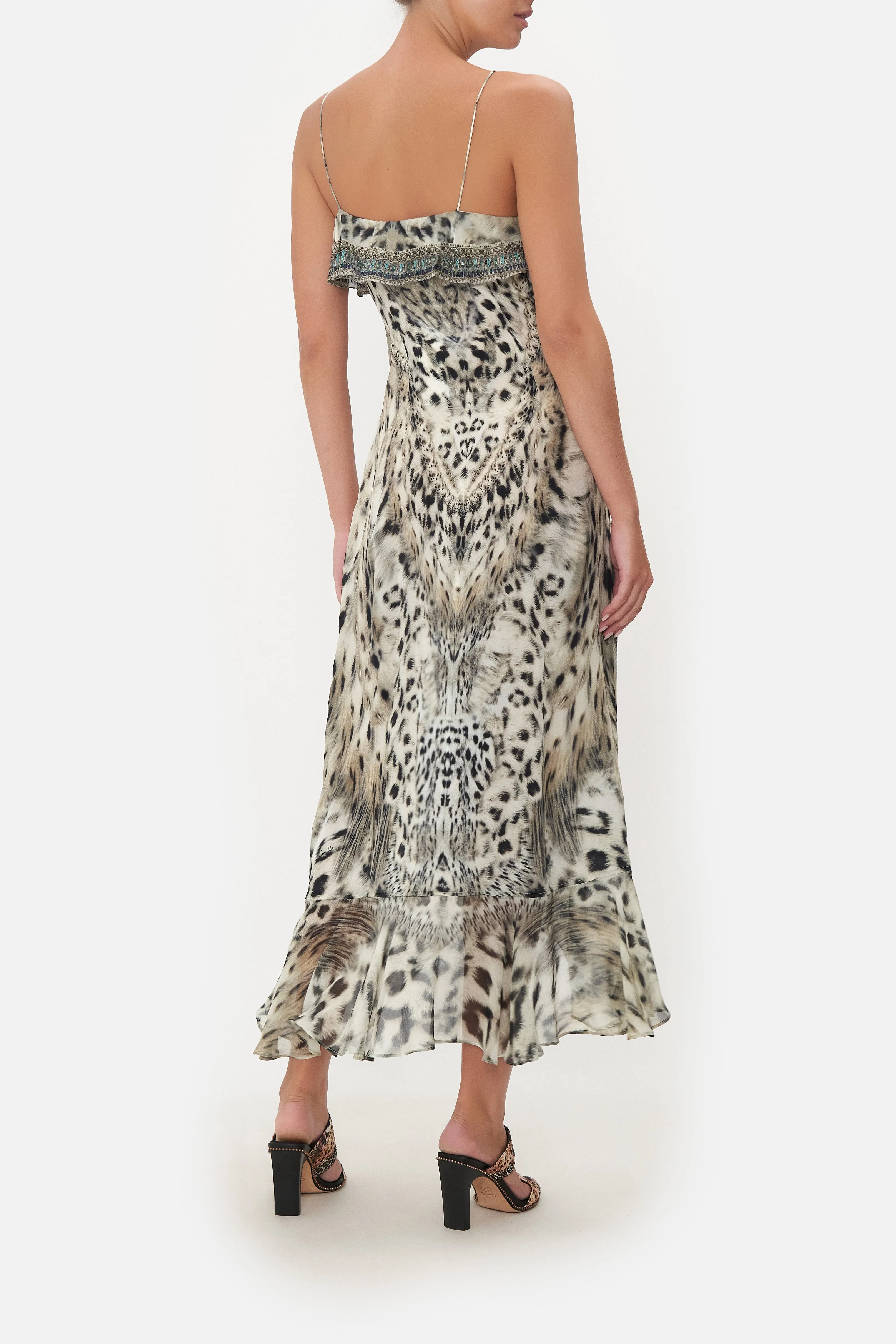 LONG WRAP DRESS WITH FRILL SNOW WHISPERS sold by Camilla product image thumbnail 2