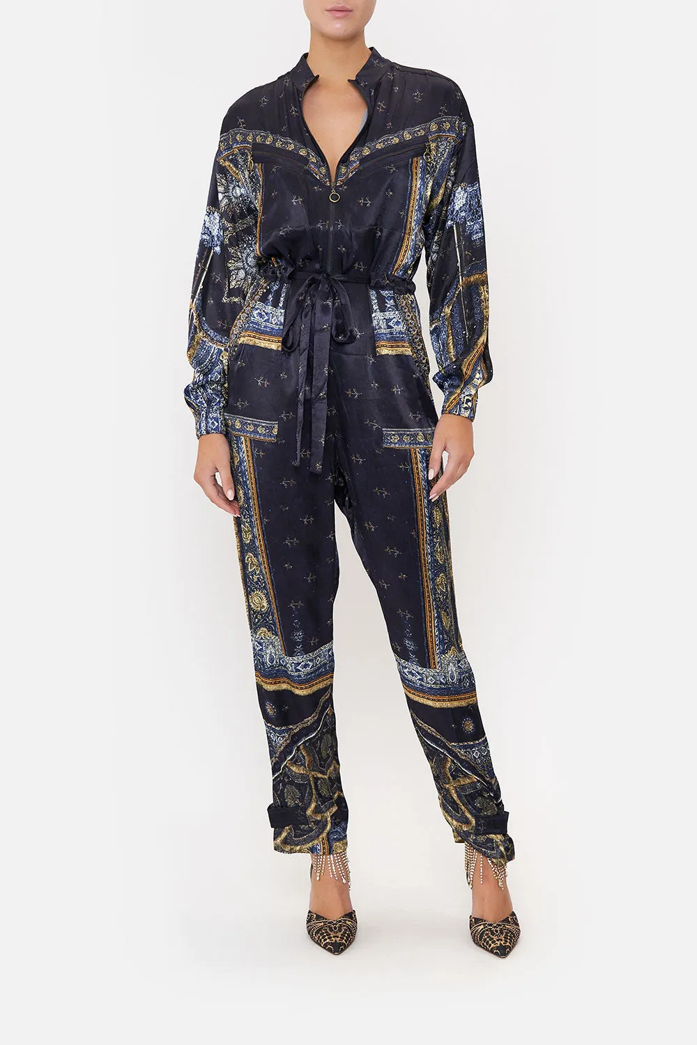 DRAWSTRING ZIP JUMPSUIT FOREVER FAMILY sold by Camilla