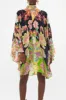 HIGH NECK RUFFLE SWING DRESS SUNDOWNERS IN SICILY sold by Camilla