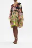 HIGH NECK RUFFLE SWING DRESS SUNDOWNERS IN SICILY sold by Camilla