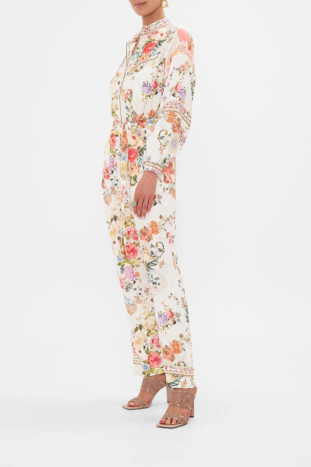 PANELLED DRAWSTRING ZIP JUMPSUIT SEW YESTERDAY sold by Camilla product image thumbnail 4