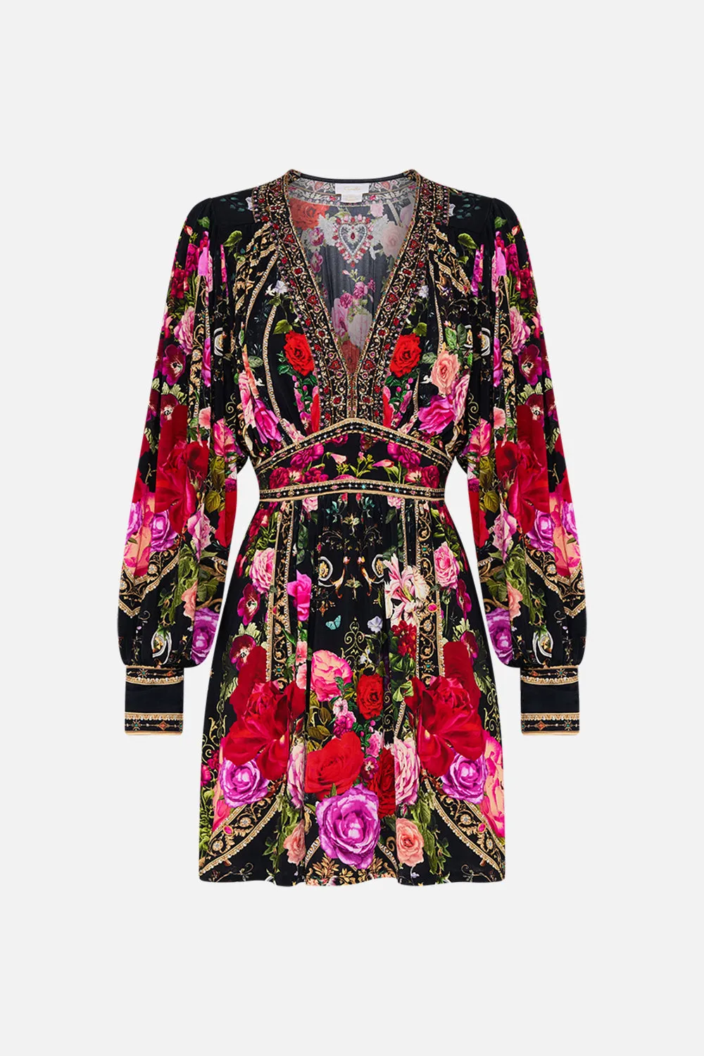 V NECK WAISTED JERSEY MINI DRESS RESERVATION FOR LOVE sold by Camilla product image thumbnail 3