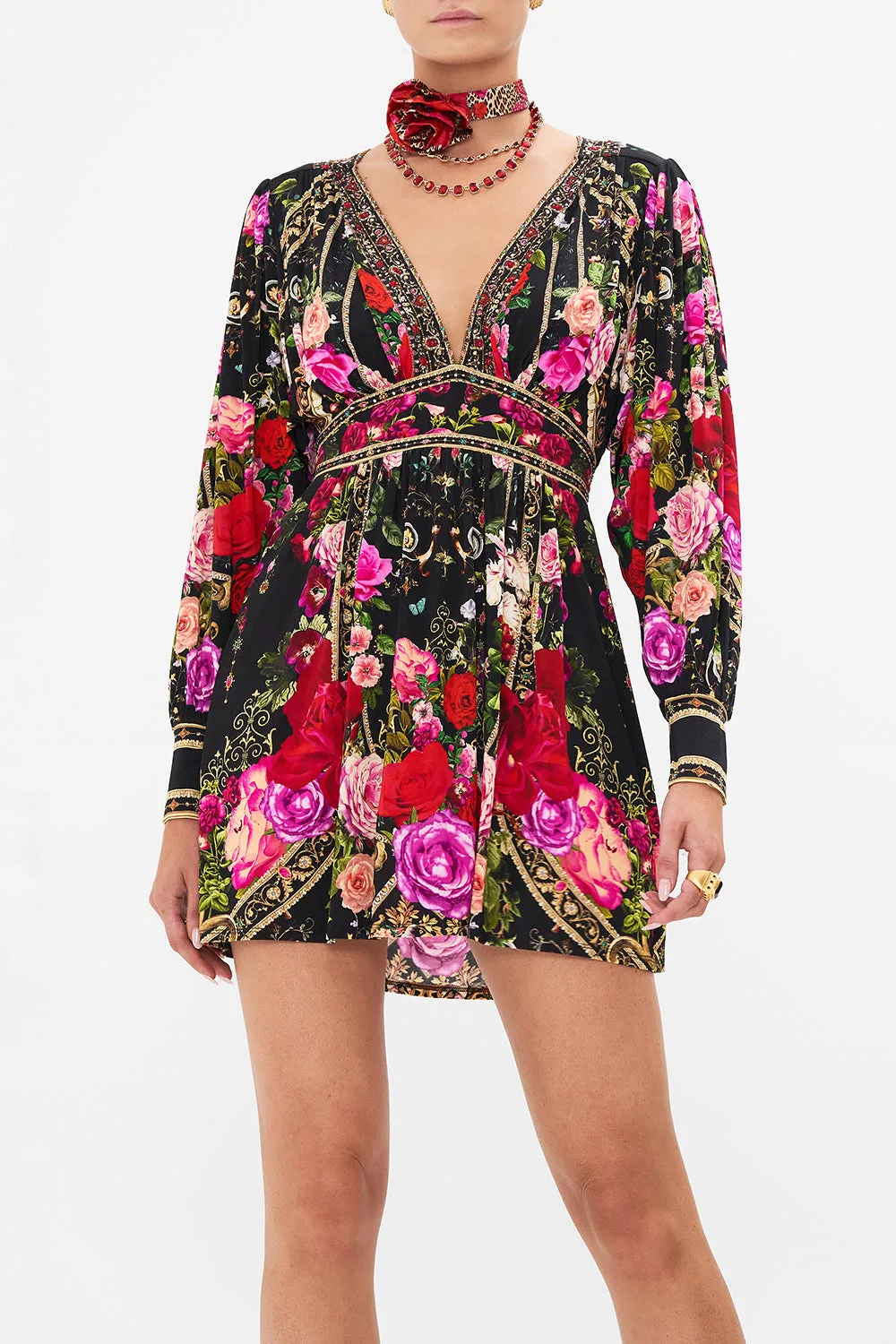 V NECK WAISTED JERSEY MINI DRESS RESERVATION FOR LOVE sold by Camilla product image thumbnail 5