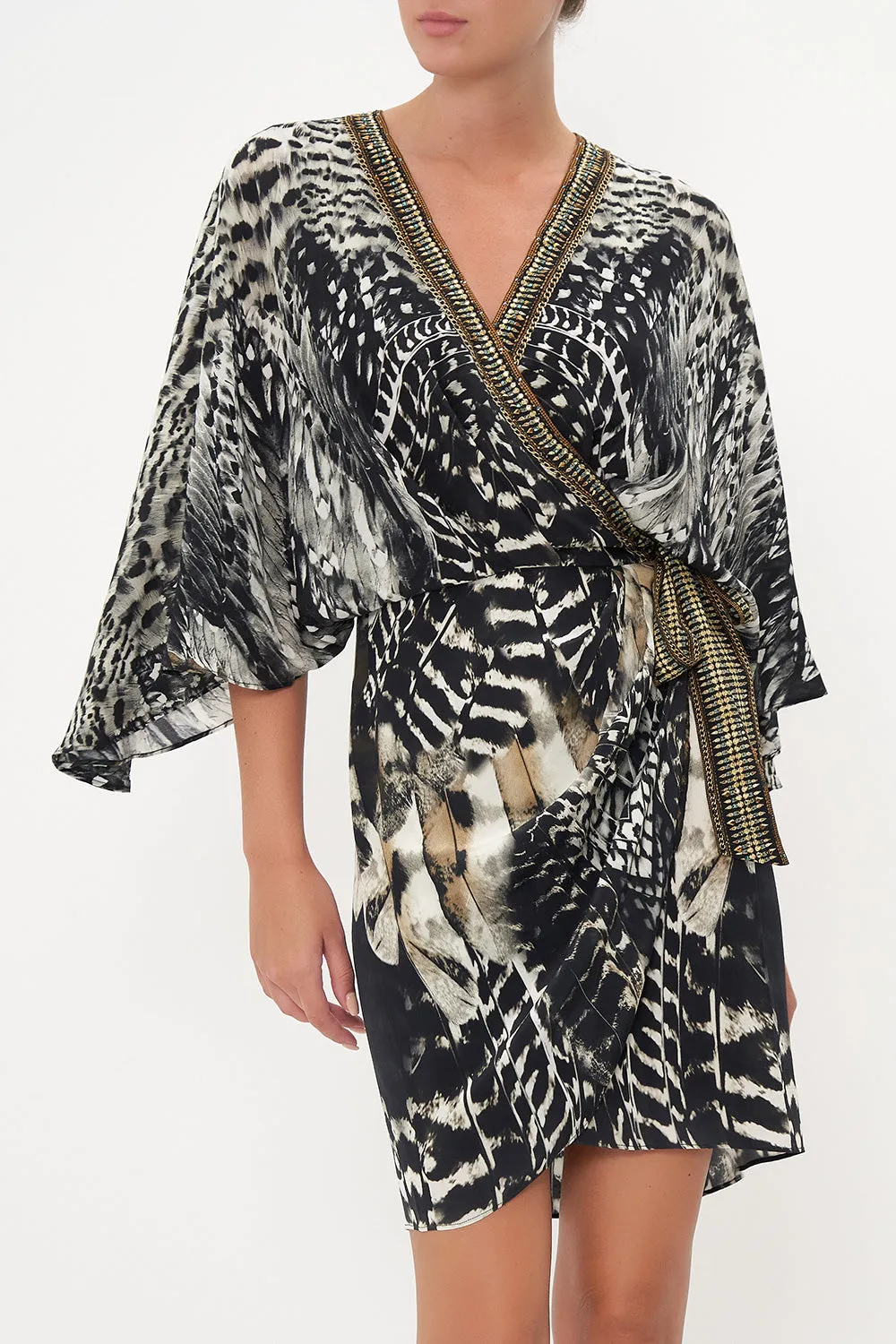 DRAPED FRONT WRAP DRESS NIGHT OWL sold by Camilla product image thumbnail 5