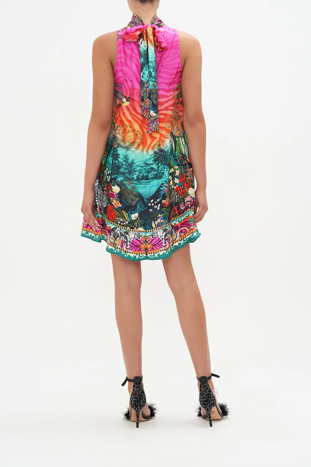 BACK NECK TIE SHORT DRESS UNTAMED RUNAWAY sold by Camilla product image thumbnail 2