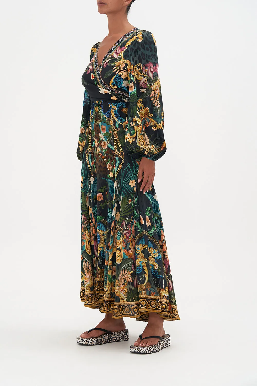 WRAP TIE DRESS WITH BLOUSON SLEEVE FEARLESS FELIS sold by Camilla product image thumbnail 4