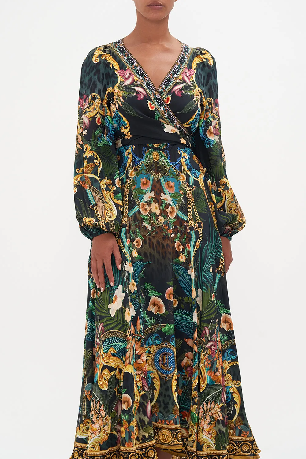 WRAP TIE DRESS WITH BLOUSON SLEEVE FEARLESS FELIS sold by Camilla product image thumbnail 5