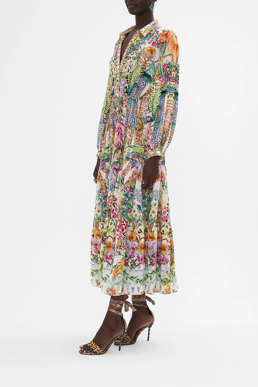 TIERED LONG SHIRT DRESS FLOWERS OF NEPTUNE sold by Camilla product image thumbnail 4