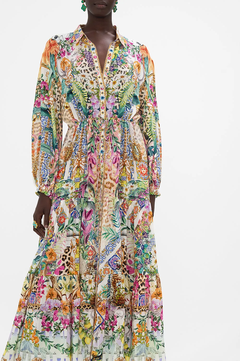 TIERED LONG SHIRT DRESS FLOWERS OF NEPTUNE sold by Camilla product image thumbnail 5