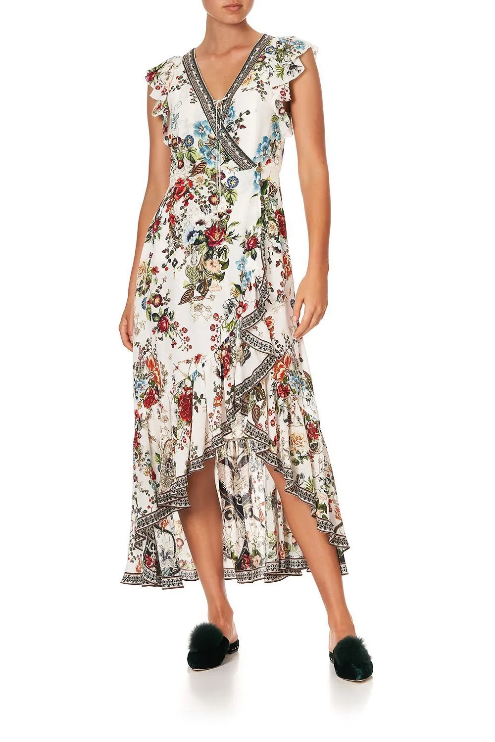 RUFFLE WRAP DRESS SHAKESPEARES GARDEN sold by Camilla