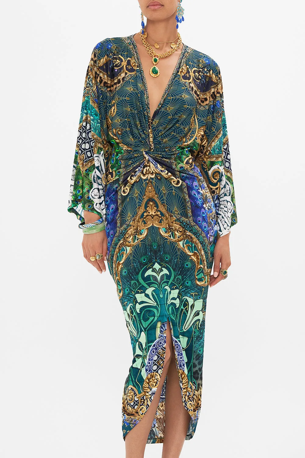 LONG SPLIT FRONT TWIST DRESS FAN DANCE sold by Camilla product image thumbnail 5