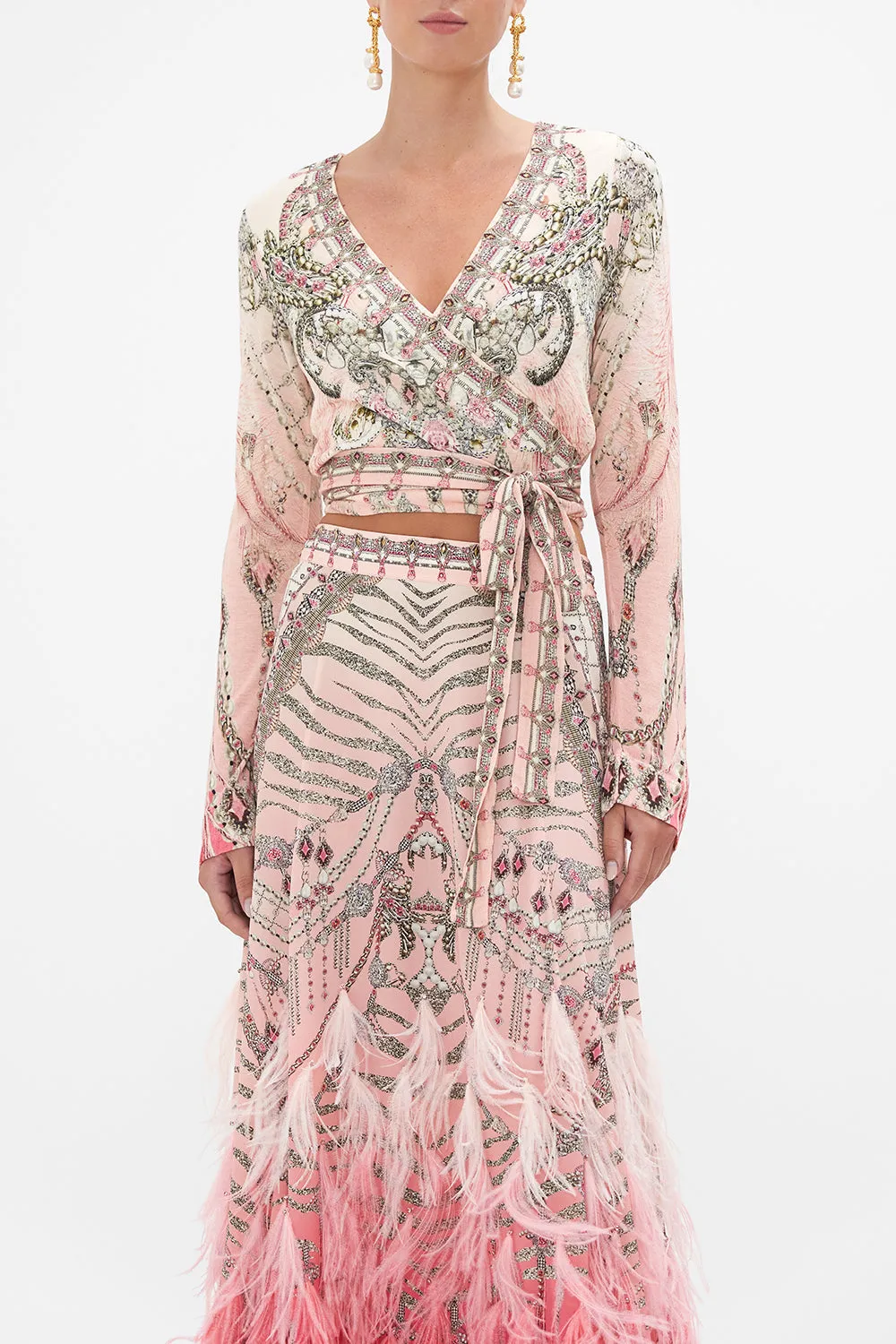 LONG SLEEVE WRAP TOP STARSHIP SISTAS sold by Camilla product image thumbnail 5