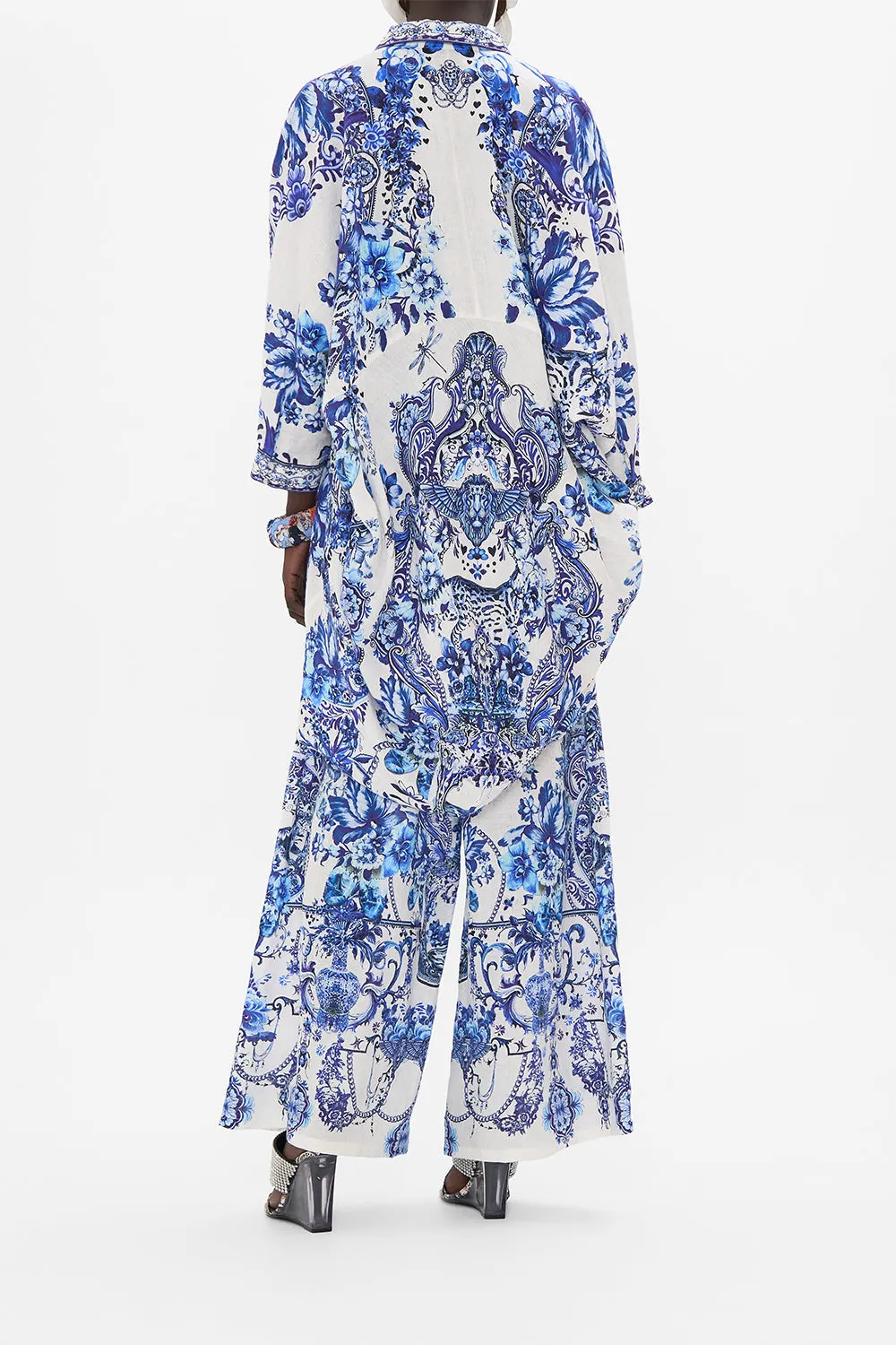 BUTTON UP TOP WITH DRAPED BACK GLAZE AND GRAZE sold by Camilla product image thumbnail 2