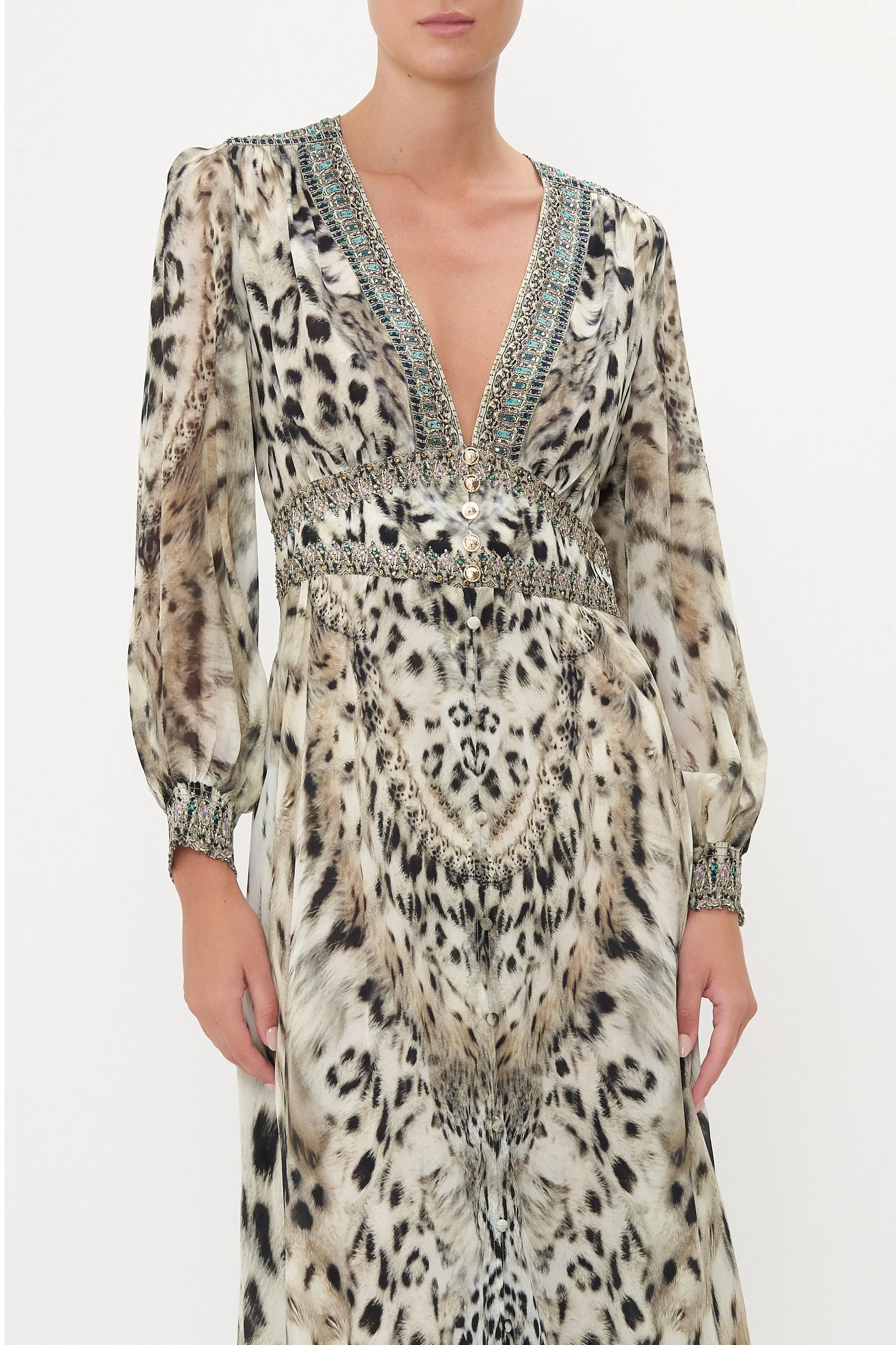 BUTTON DRESS WITH SHAPED WAISTBAND SNOW WHISPERS sold by Camilla product image thumbnail 5