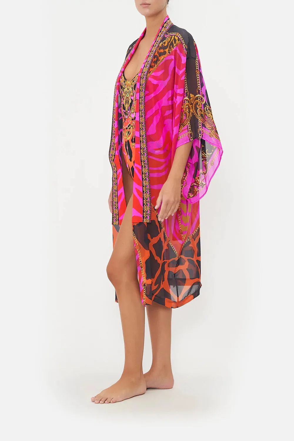MID LENGTH KIMONO LAYER WITH COLLAR ALWAYS CHANGE YOUR SPOTS sold by Camilla product image thumbnail 4