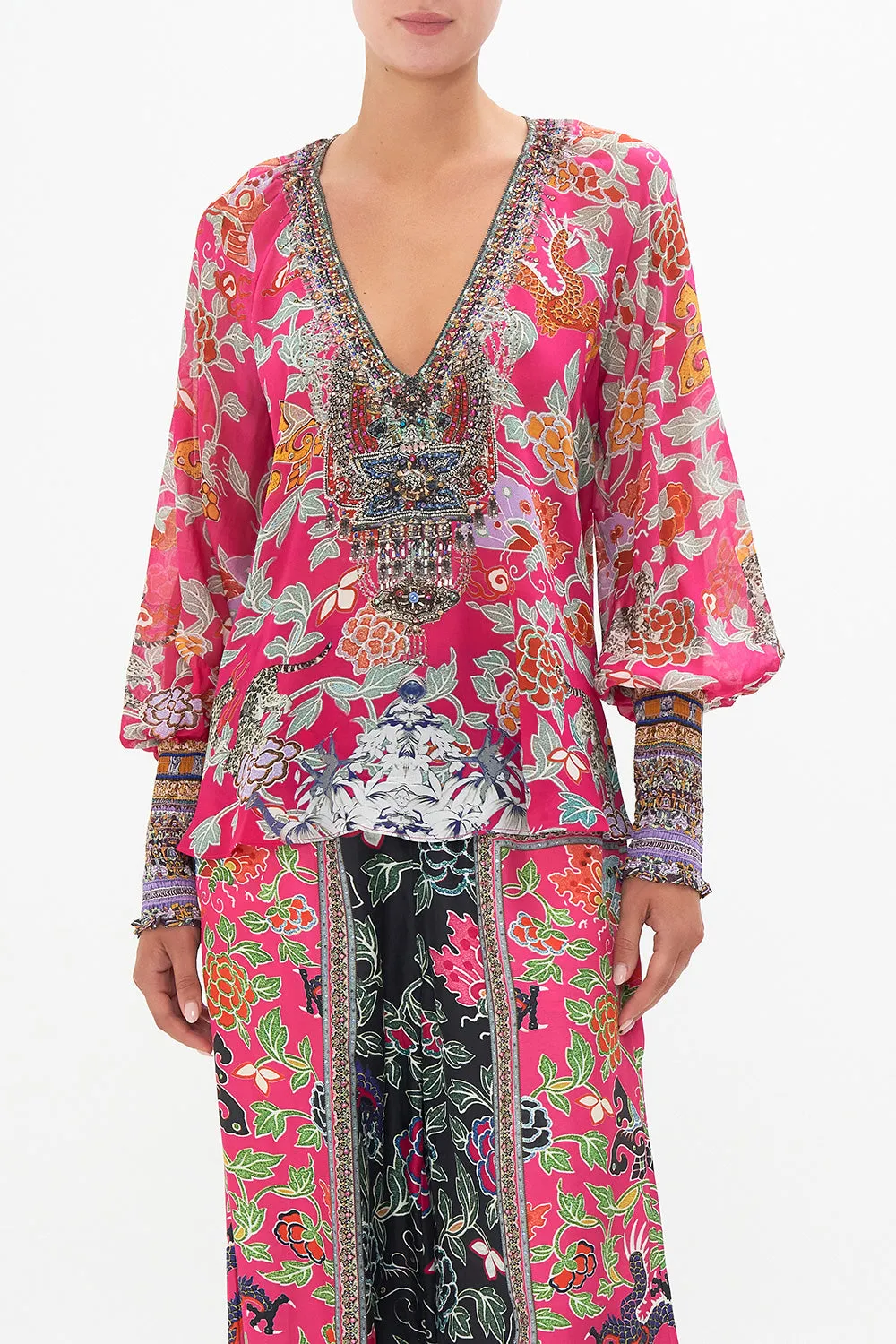 SHIRRED CUFF BLOUSE TASTE OF TWILIGHT sold by Camilla product image thumbnail 5