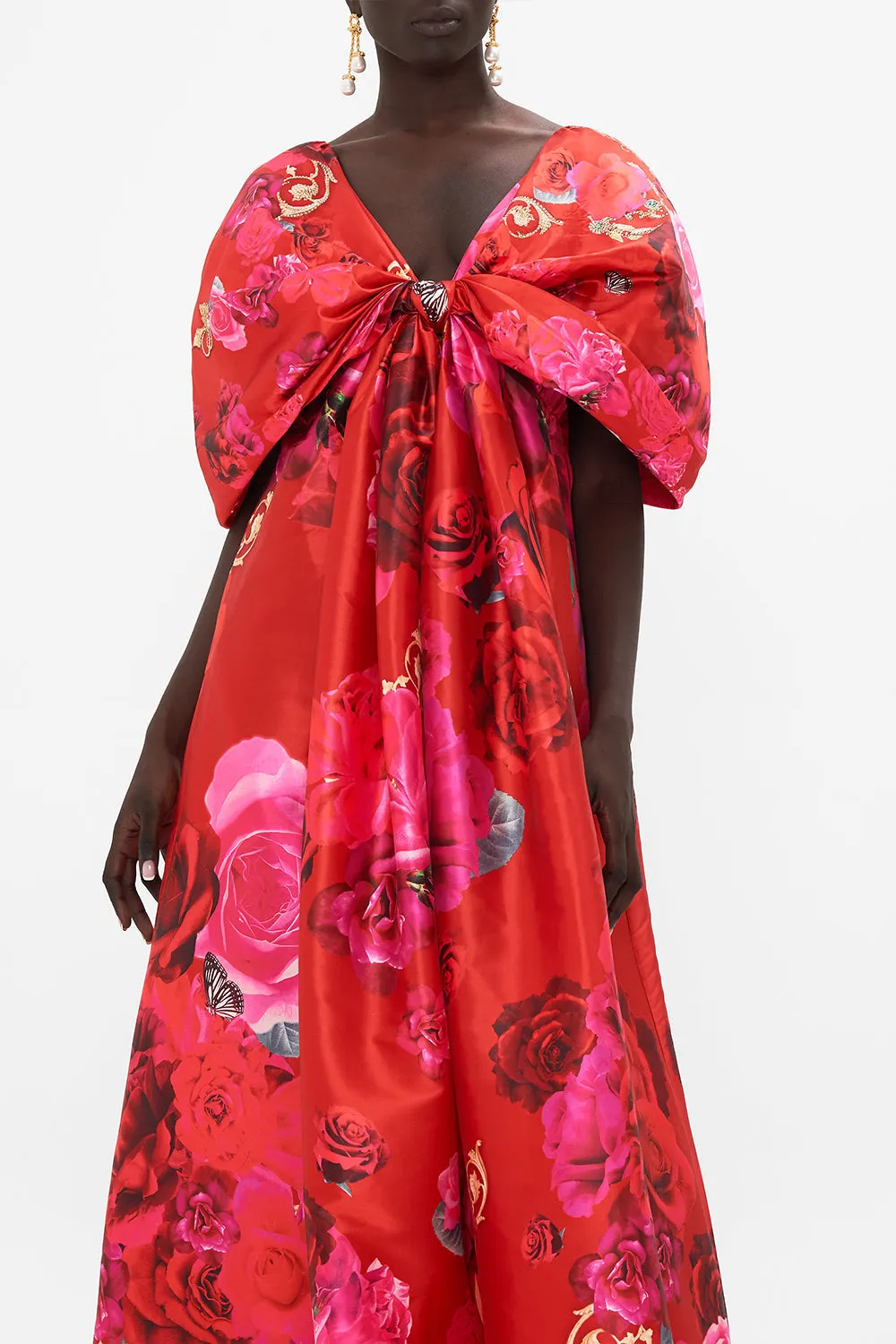 TAFFETA BOW MAXI DRESS ITALIAN ROSA sold by Camilla product image thumbnail 5
