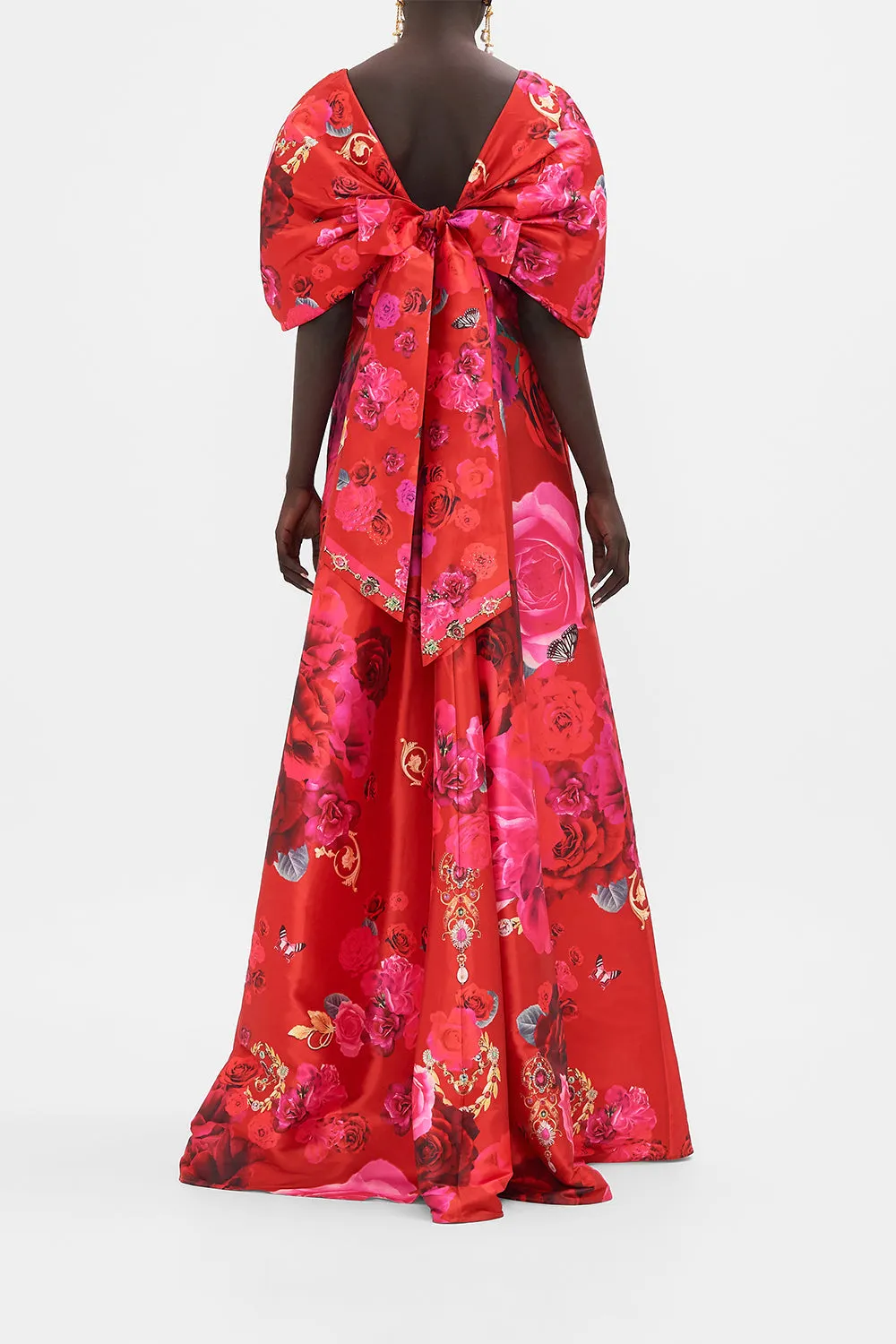 TAFFETA BOW MAXI DRESS ITALIAN ROSA sold by Camilla product image thumbnail 2