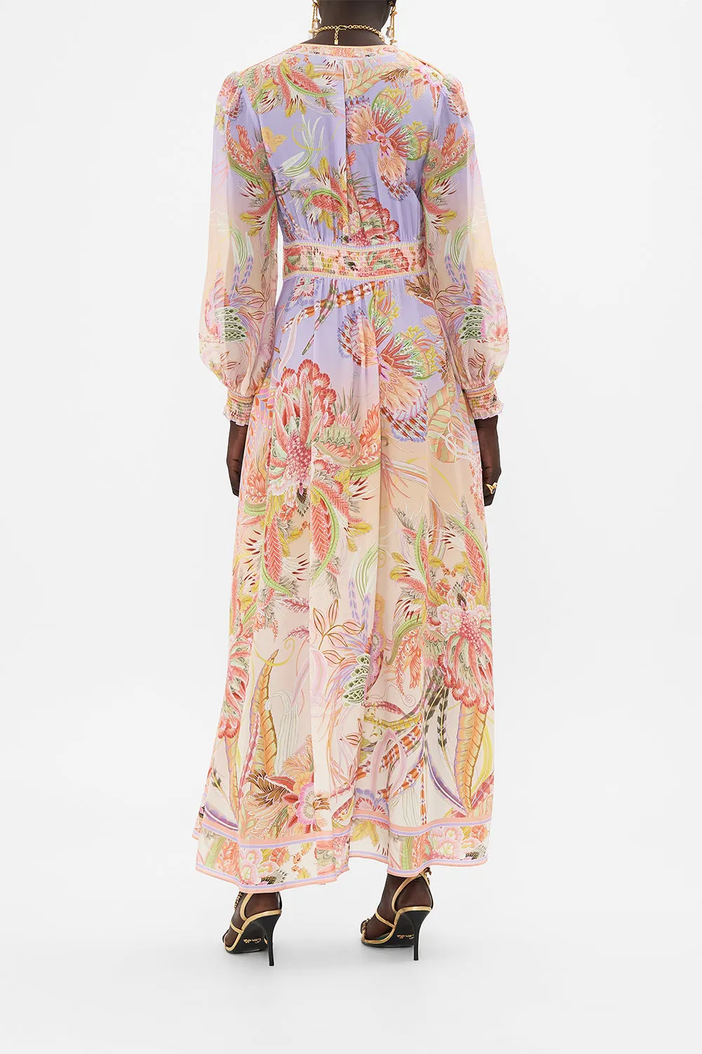 BUTTON DRESS WITH SHAPED WAISTBAND COSMIC TUSCAN sold by Camilla product image thumbnail 2