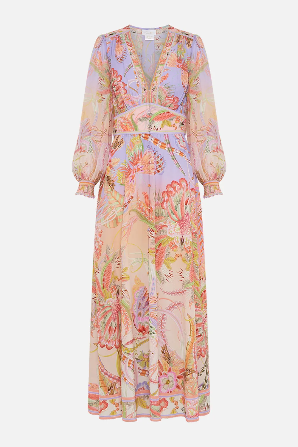 BUTTON DRESS WITH SHAPED WAISTBAND COSMIC TUSCAN sold by Camilla product image thumbnail 3