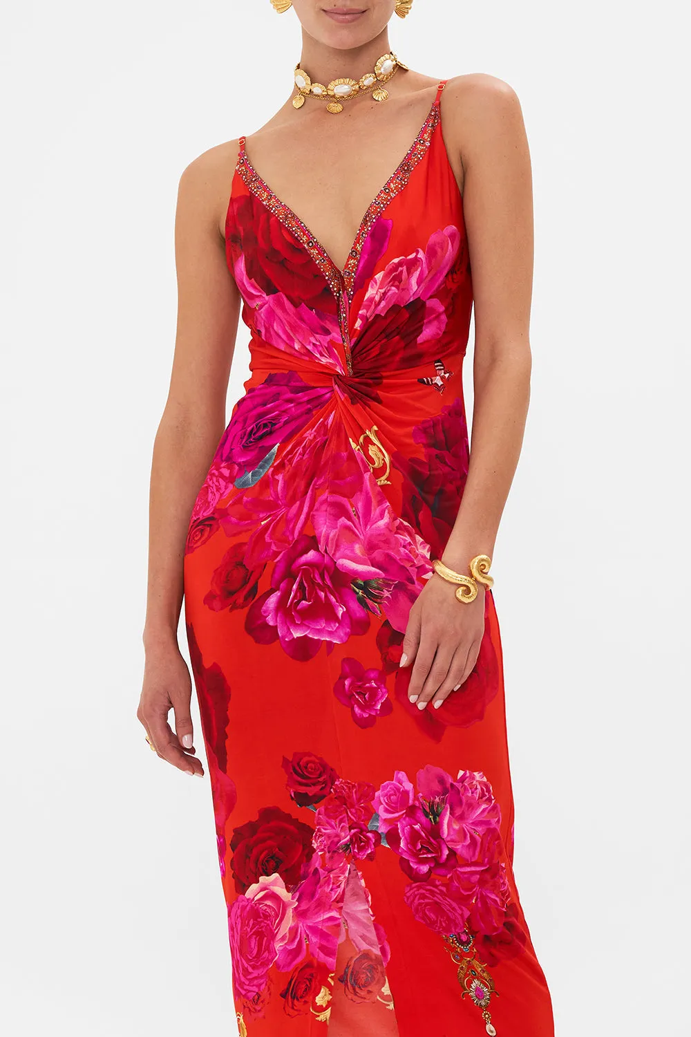 STRAPPY DRESS WITH TWIST FRONT ITALIAN ROSA sold by Camilla product image thumbnail 5