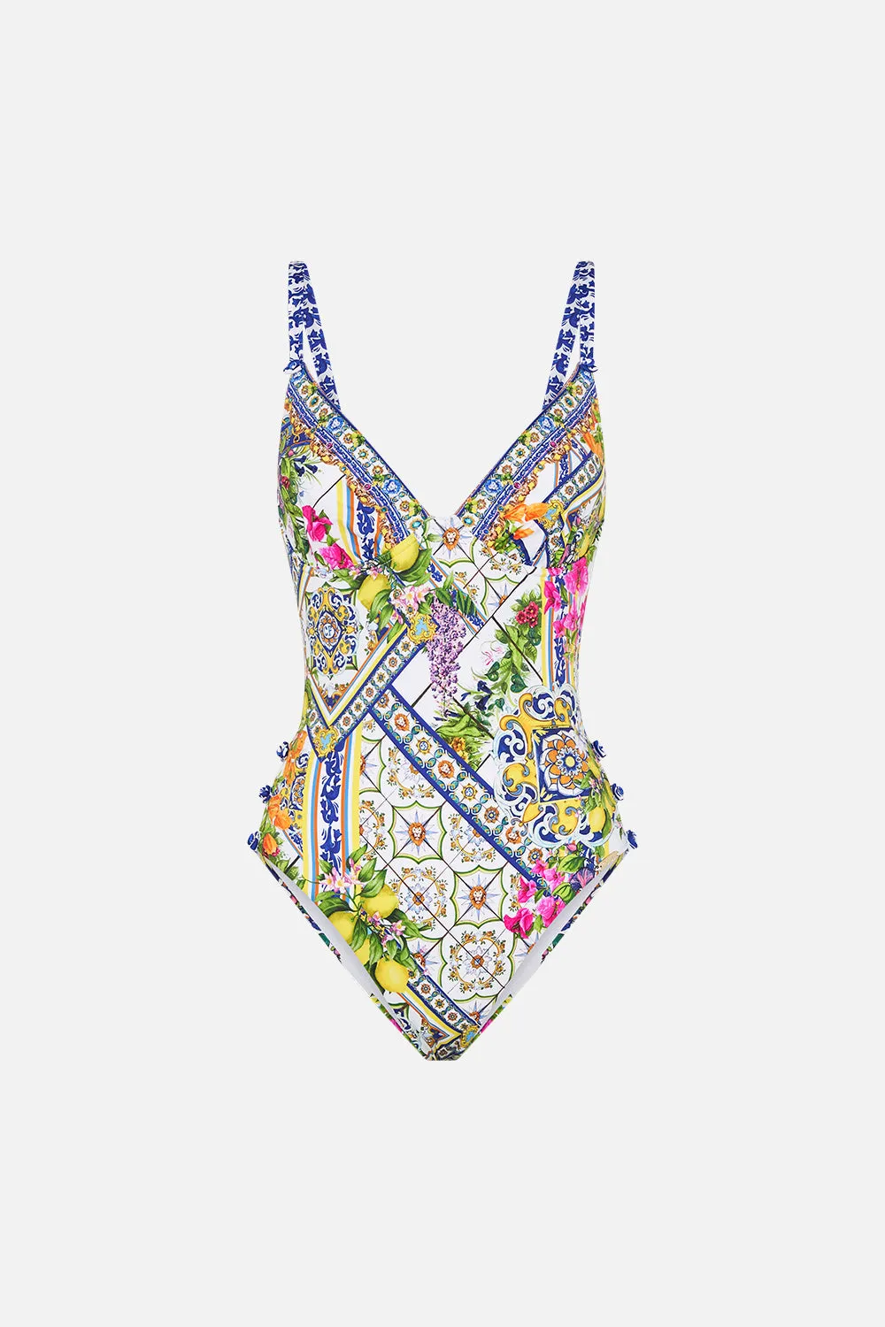 UNDERWIRE ONE PIECE WITH BUTTON DETAIL AMALFI AMORE sold by Camilla product image thumbnail 3