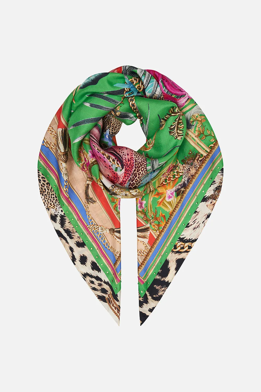 LARGE SQUARE SCARF CURIOUS AND CURIOUSER sold by Camilla