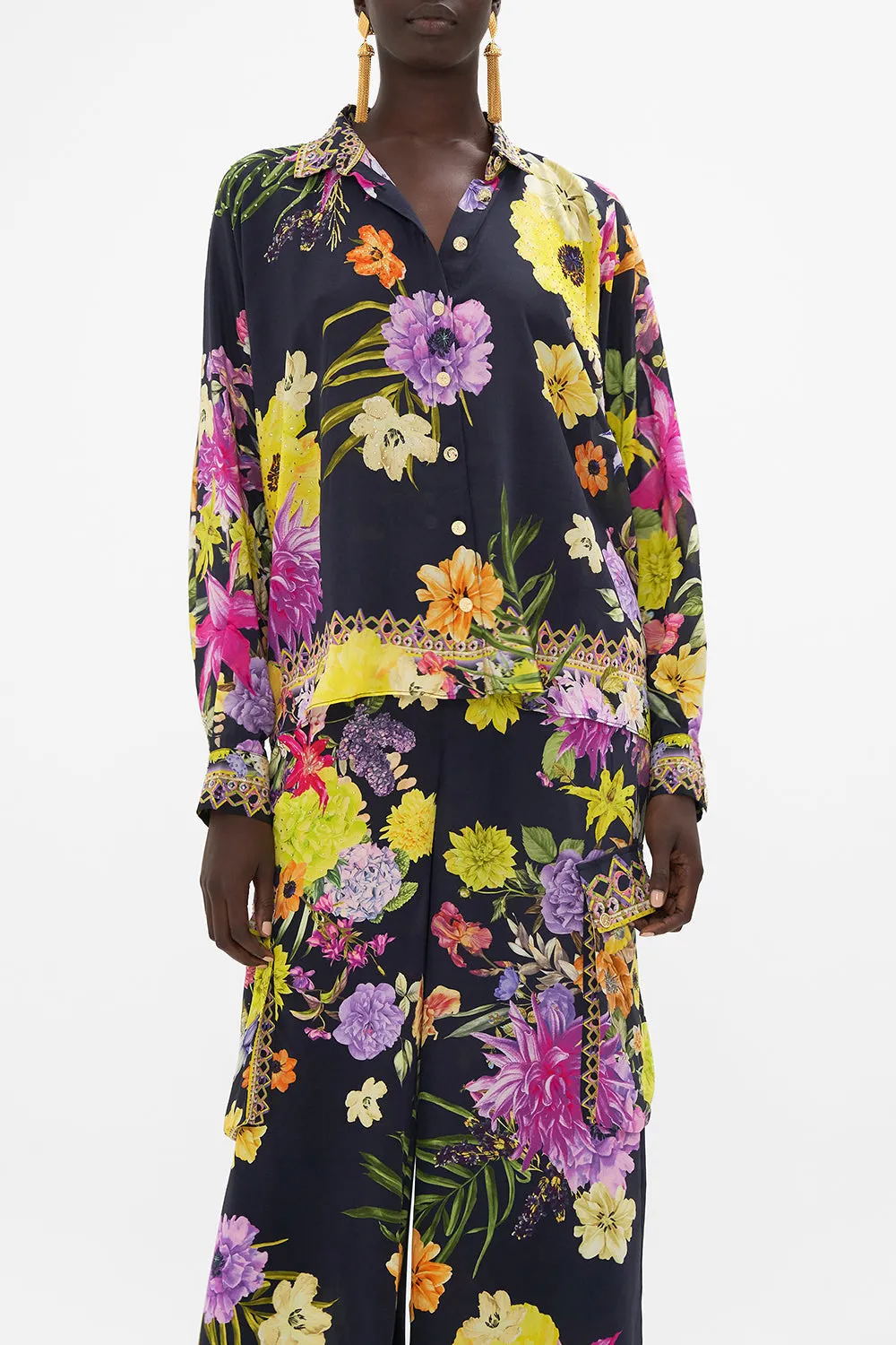 CURVED HEM SHIRT PEACE BE WITH YOU sold by Camilla product image thumbnail 5