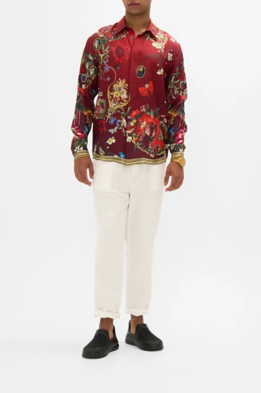 LONG SLEEVE HIDDEN PLACKET SHIRT JUST ONE BITE SNOW WHITE sold by Camilla