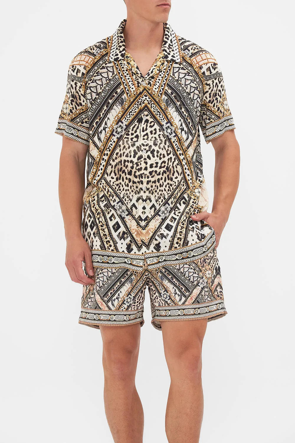 SHORT SLEEVE CAMP COLLARED SHIRT MOSAIC MUSE sold by Camilla product image thumbnail 5