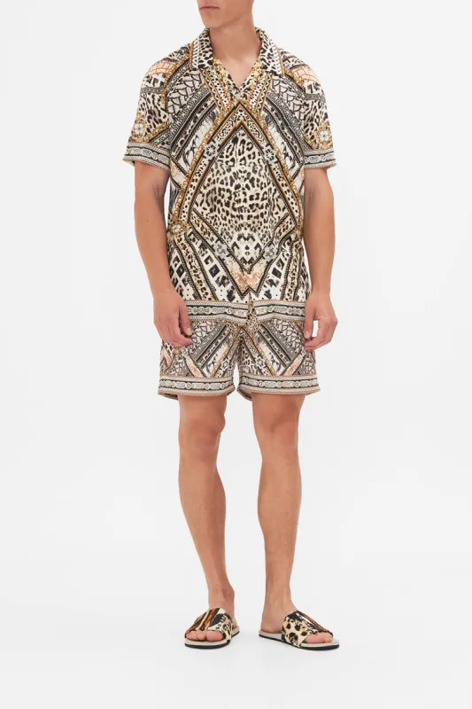 SHORT SLEEVE CAMP COLLARED SHIRT MOSAIC MUSE sold by Camilla