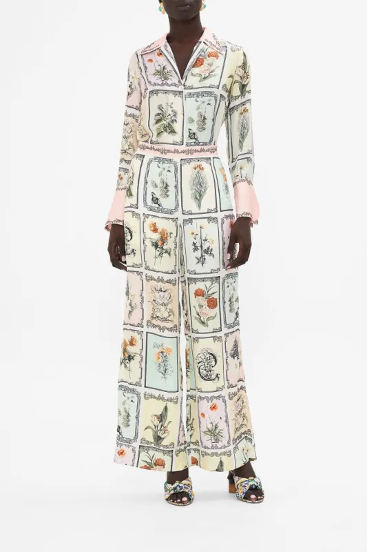 MINIMAL WIDE LEG PANT LONG LIVE LETTERPRESS sold by Camilla