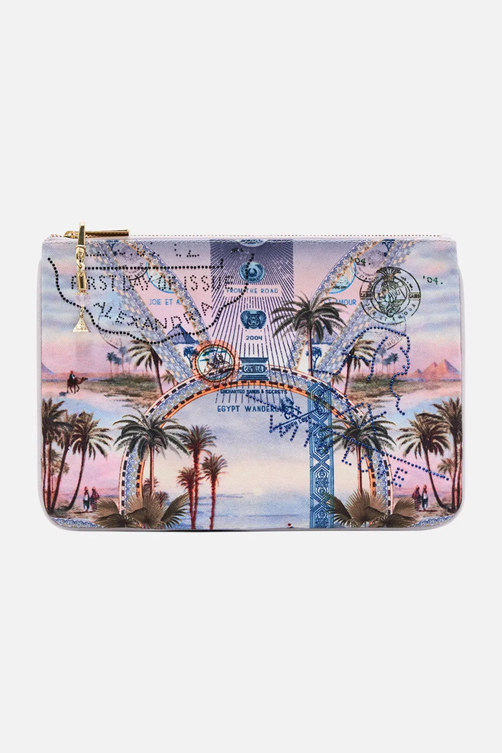 SMALL CANVAS CLUTCH CALL ME IN CAIRO sold by Camilla