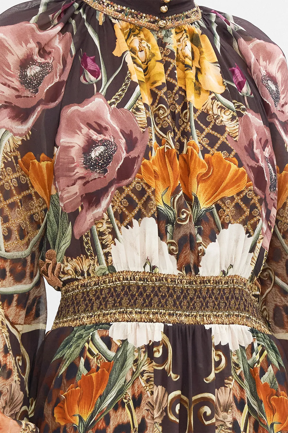 SHIRRED WAIST HIGH NECK MINI DRESS WAVE YOUR WAND sold by Camilla product image thumbnail 5