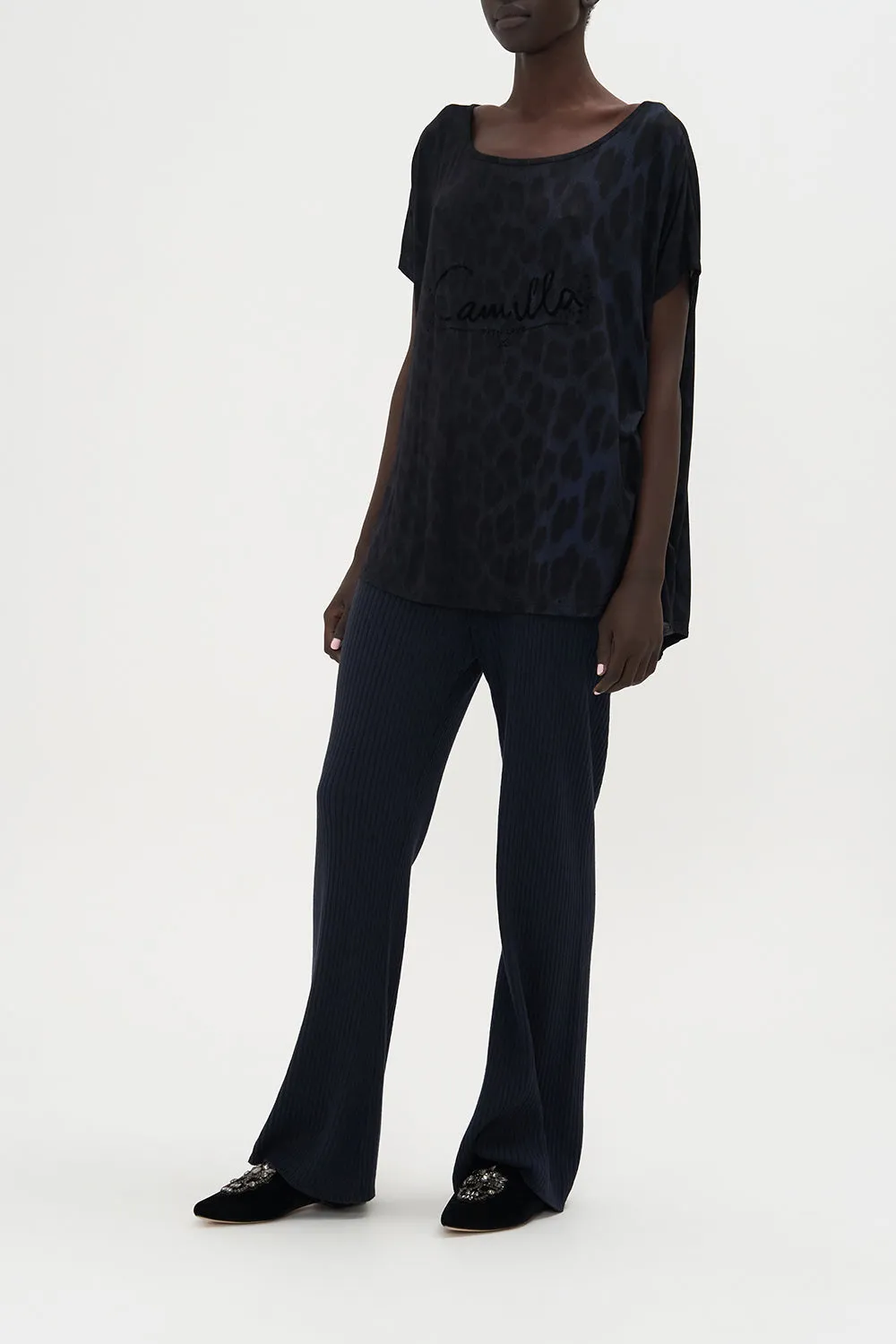 LOOSE FIT TEE SHES A CRAZY CAT sold by Camilla product image thumbnail 4