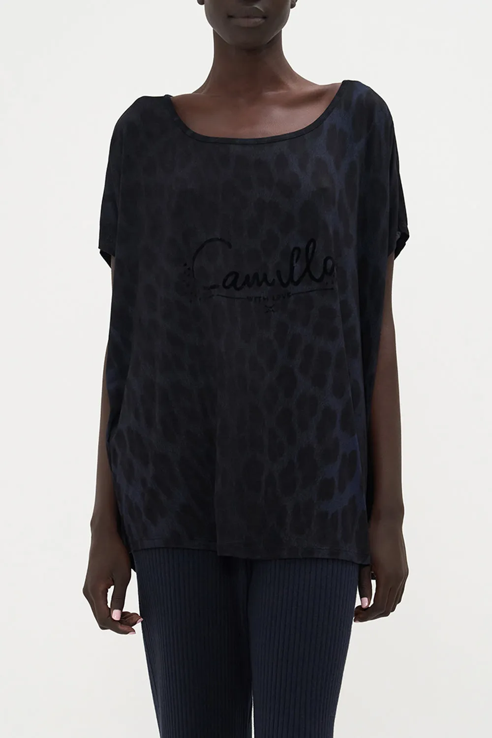 LOOSE FIT TEE SHES A CRAZY CAT sold by Camilla product image thumbnail 5