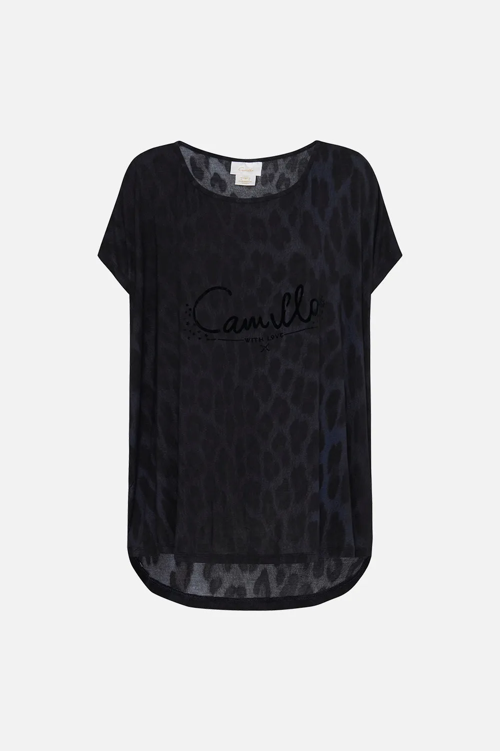 LOOSE FIT TEE SHES A CRAZY CAT sold by Camilla product image thumbnail 3