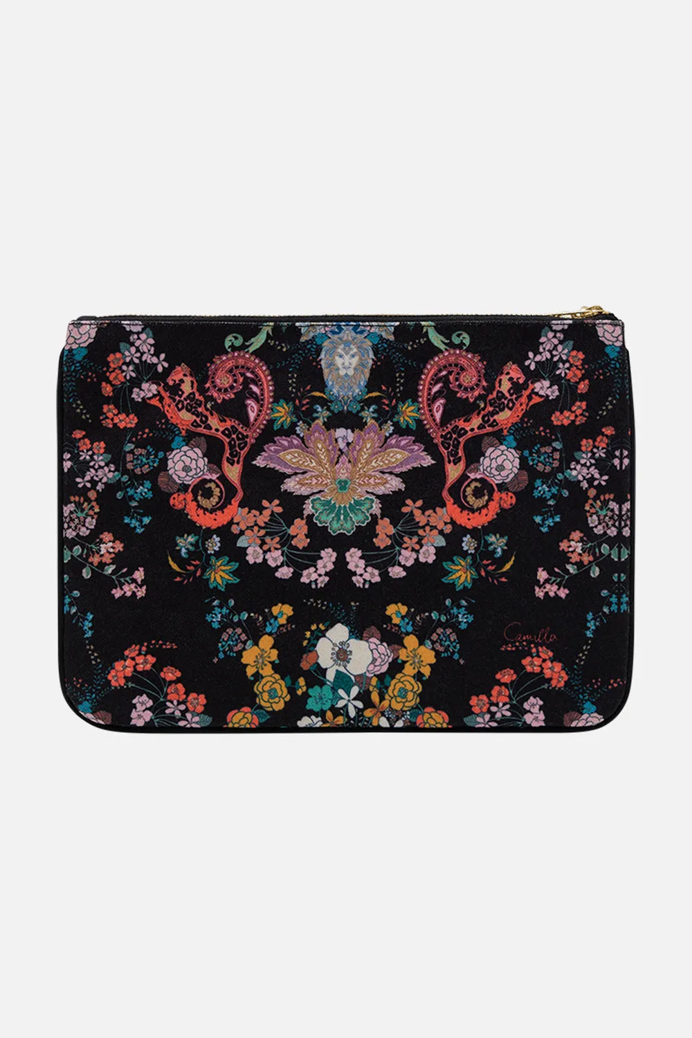 SMALL CANVAS CLUTCH WE WORE FOLKLORE sold by Camilla product image thumbnail 3