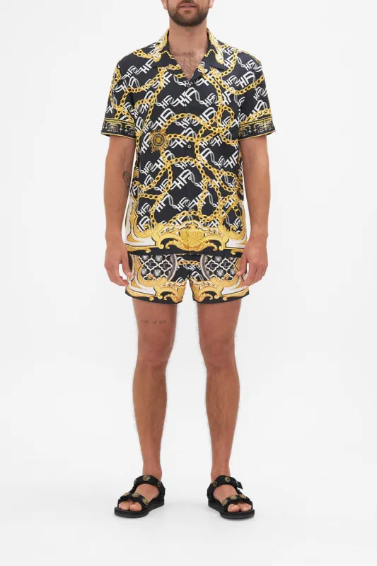 SHORT SLEEVE CAMP COLLARED SHIRT TETHER ME NOT sold by Camilla