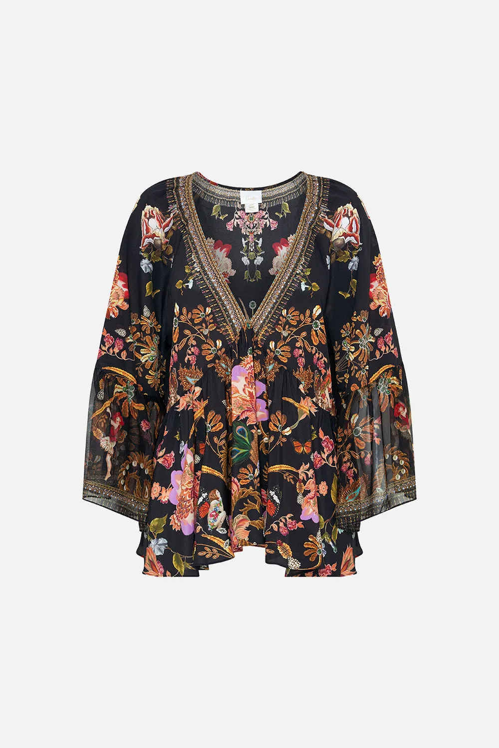 RAGLAN BLOUSE WITH SLEEVE RUFFLE TO CATCH A SPIDER sold by Camilla product image thumbnail 3