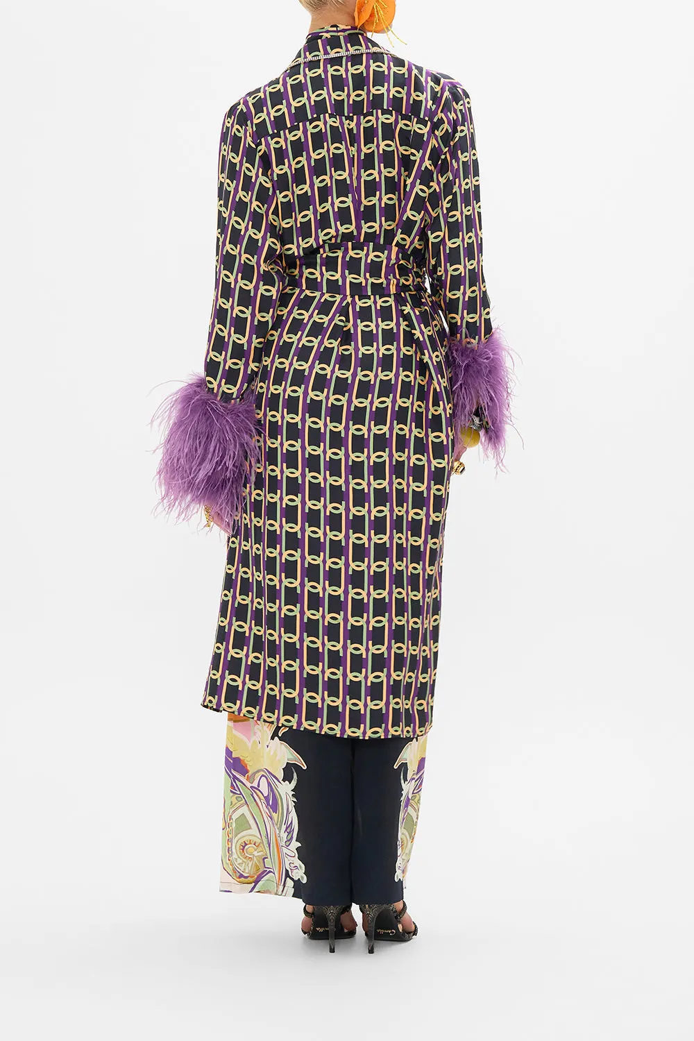 SPLIT CUFF SOFT COAT WITH FEATHERS FILM DIVA sold by Camilla product image thumbnail 2
